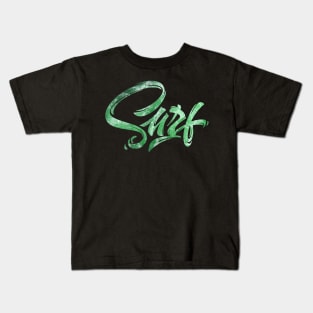 Surf Typography Design Kids T-Shirt